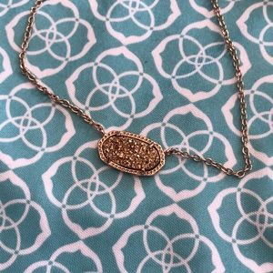 Kendra Scott rose gold ELISA druzy necklace